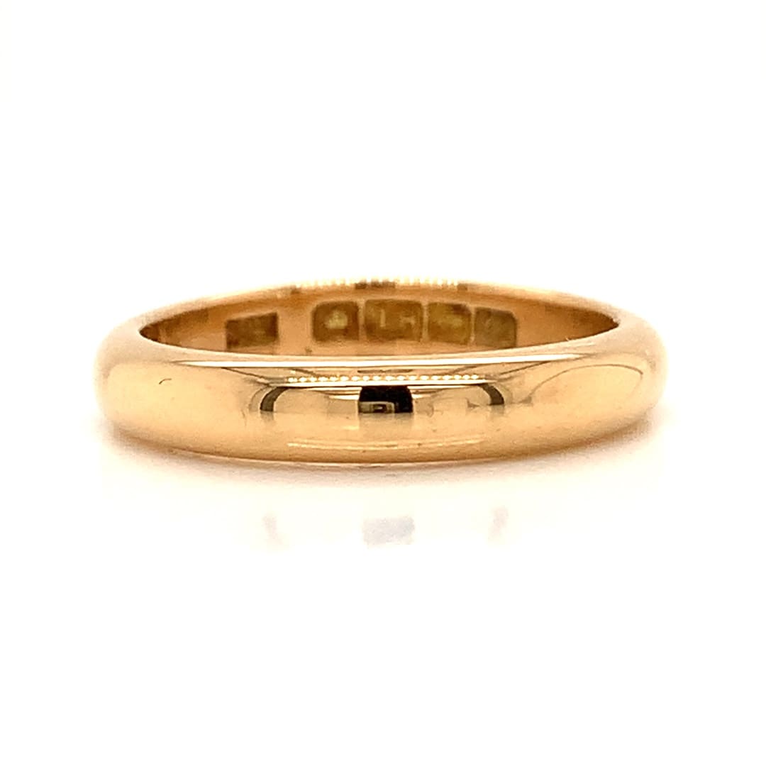 Ladies 18ct Yellow Gold 3mm D-Shape Band