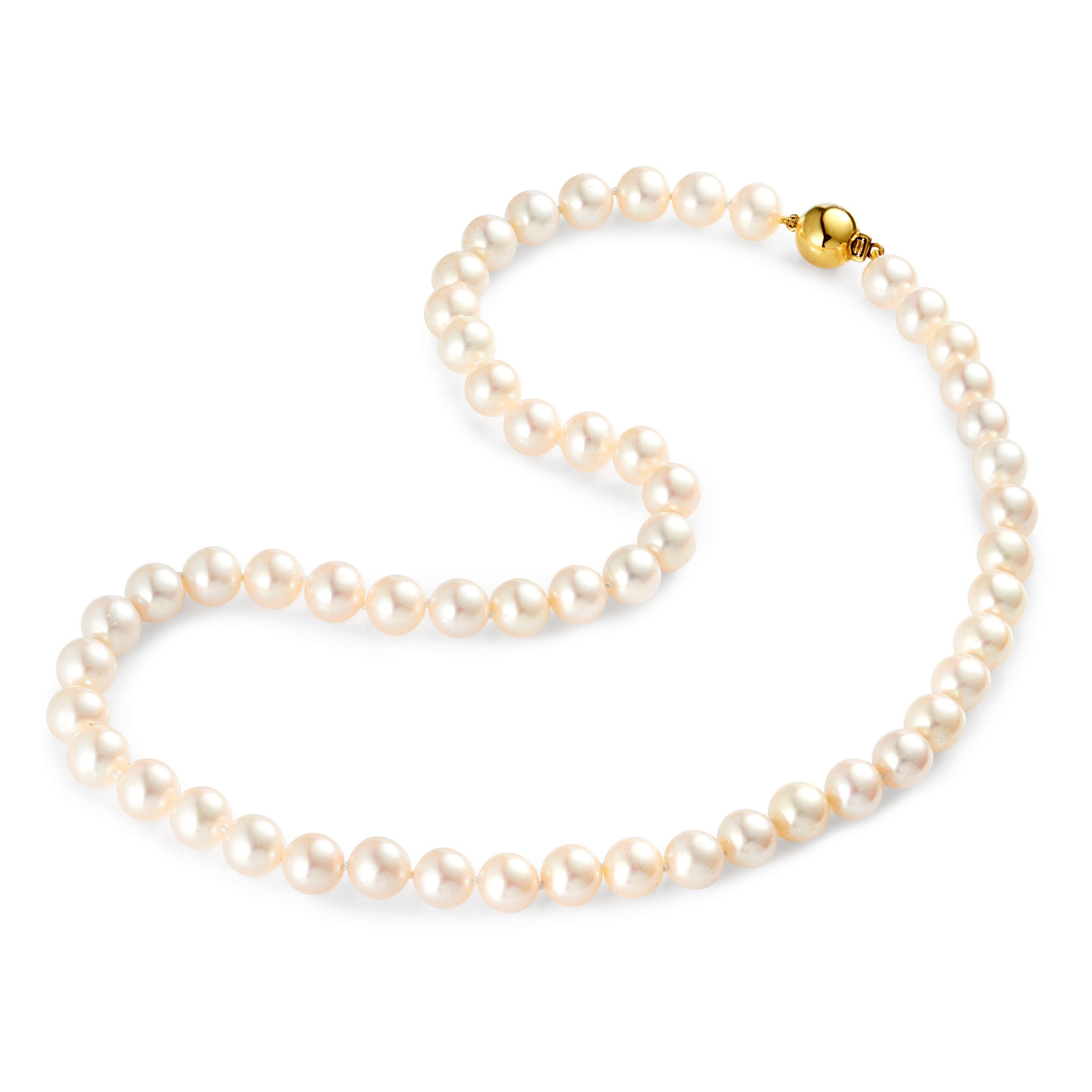AAA Akoya White Pearl Necklace 7.5-8mm