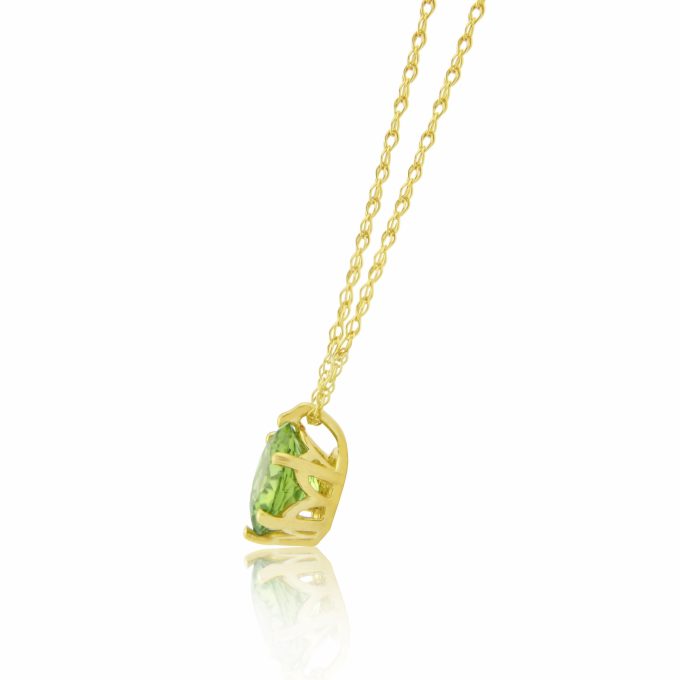 Yellow Gold Peridot Necklace