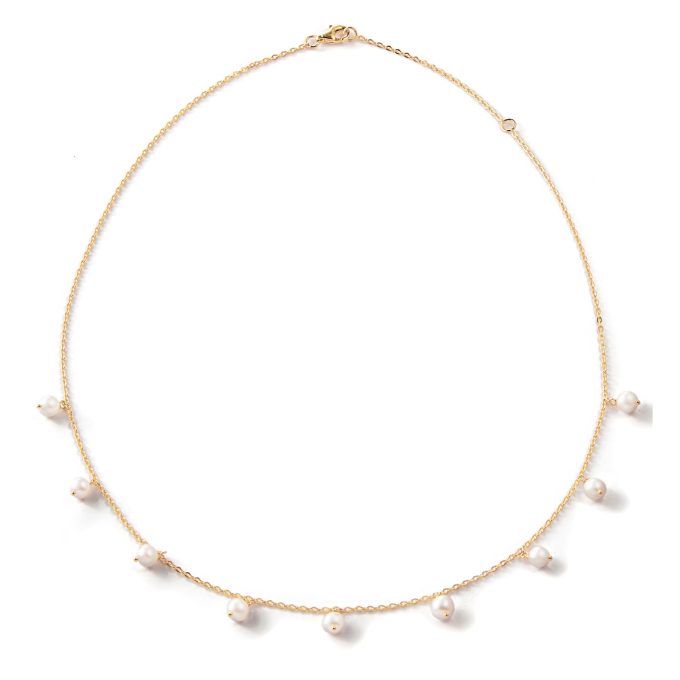 Pearl Drops Gold Necklace