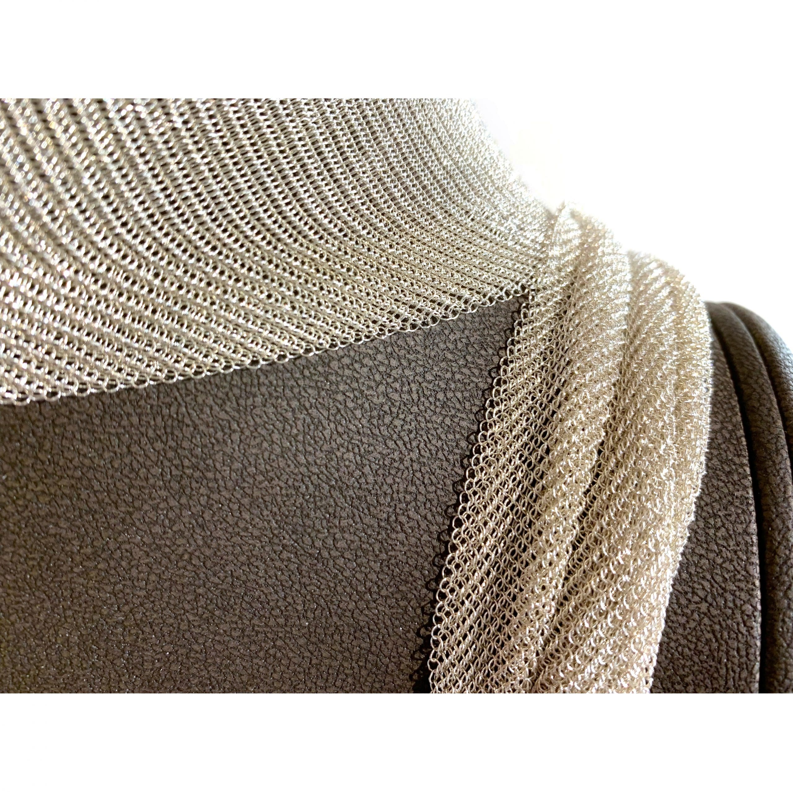 Tiffany & Co. Silver Mesh Scarf Necklace and Earrings Set