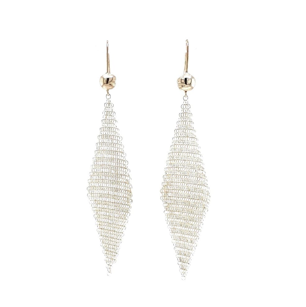 Tiffany & Co. Silver Mesh Scarf Necklace and Earrings Set