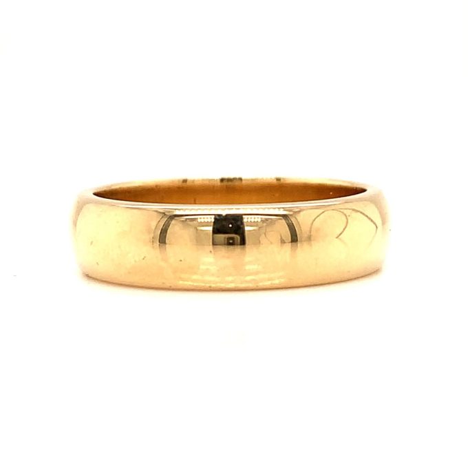 9ct Gold 5mm D Shape Heavy Band