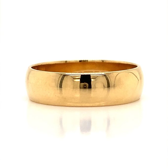 18ct Gold 5mm D Shape Band