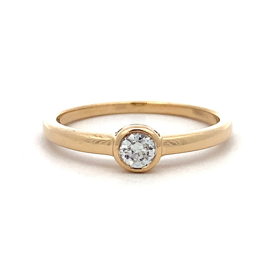 Band Style CZ Solitaire Ring