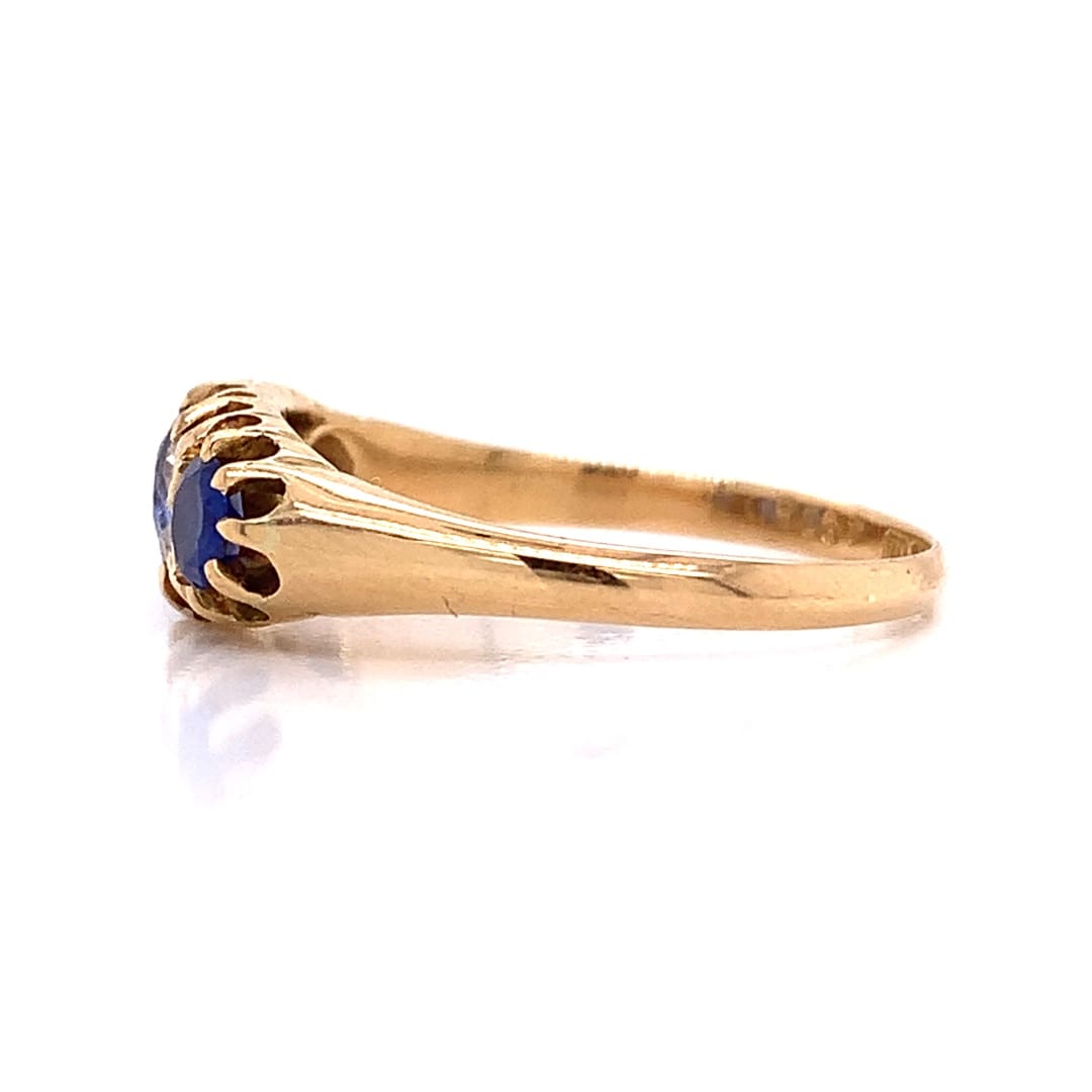Sapphire and Diamond Antique Ring