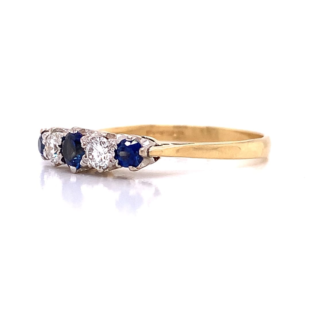 Sapphire and Diamond Vintage Ring