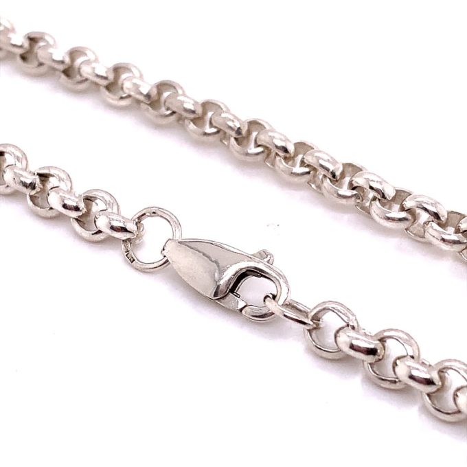 Heavy Silver Belcher Link Chain - 24 Inch