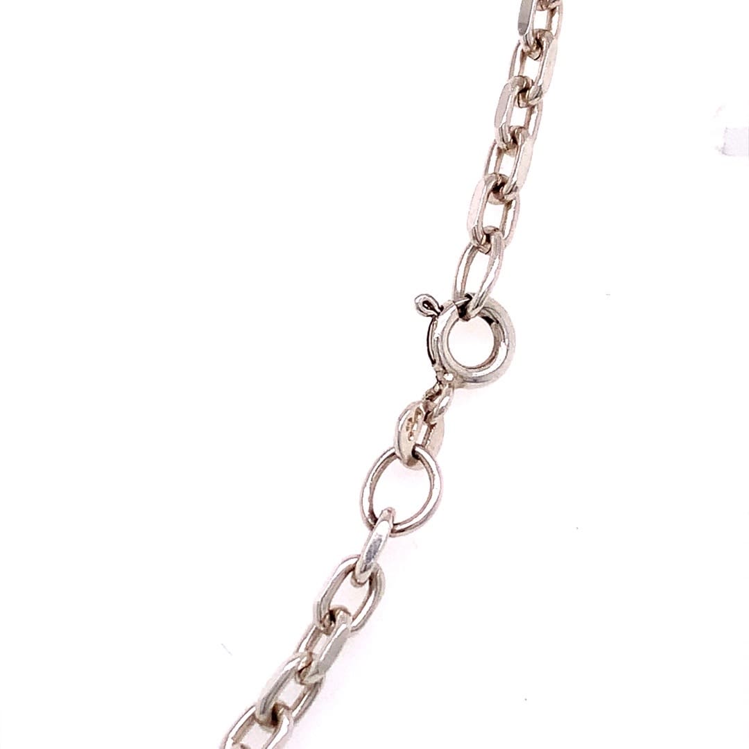 Silver Filed Trace Link Chain - 26 Inch