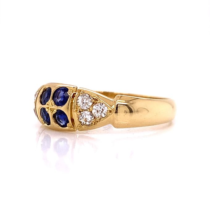 Sapphire and Diamond Antique Ring