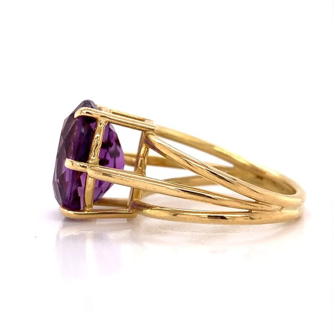 Handmade Oval Amethyst Dress Ring