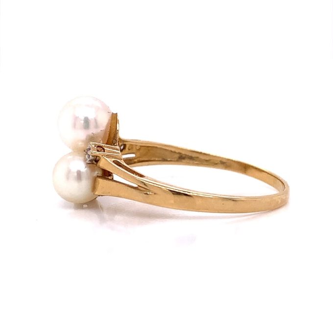 18ct Pearl and Diamond Dress Ring