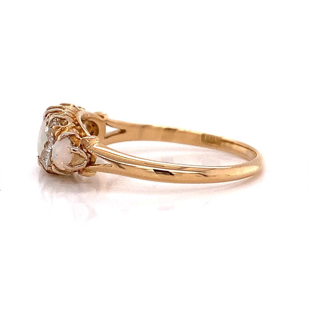Antique Opal and Diamond Dress Ring