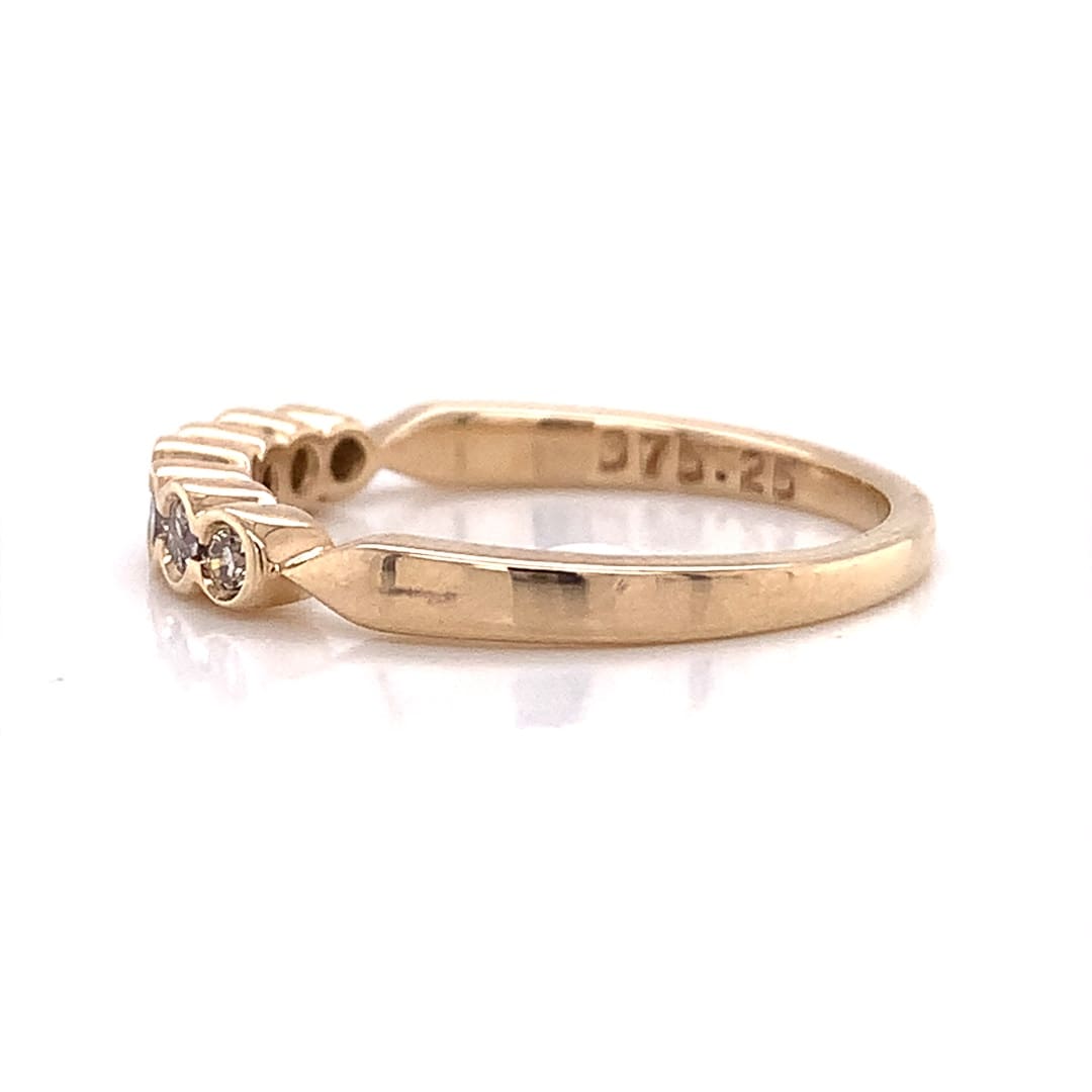 Yellow Gold Seven Diamond Eternity Ring
