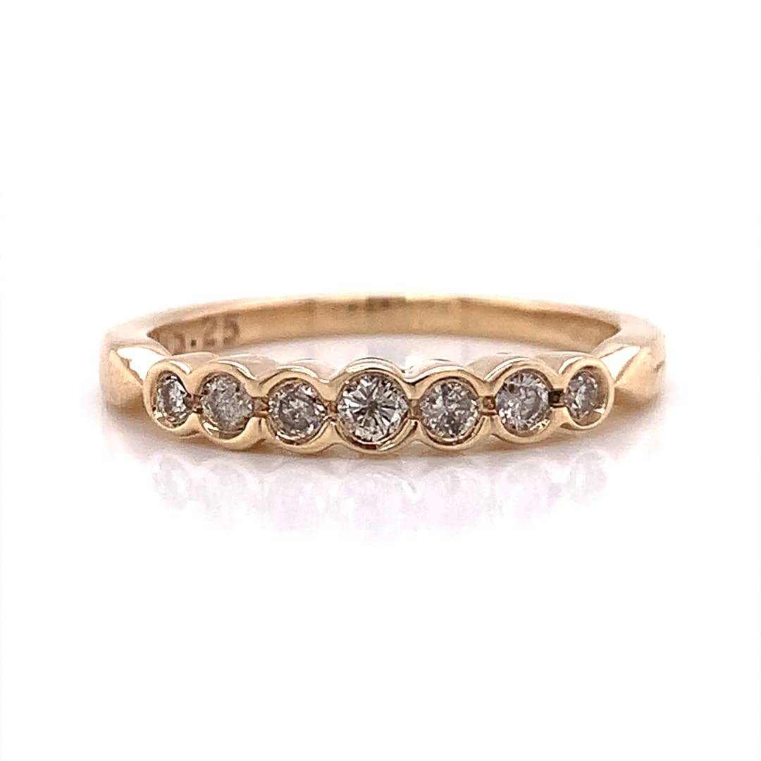 Yellow Gold Seven Diamond Eternity Ring