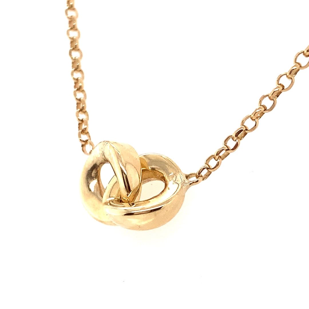 Linked Pendant Gold Necklace