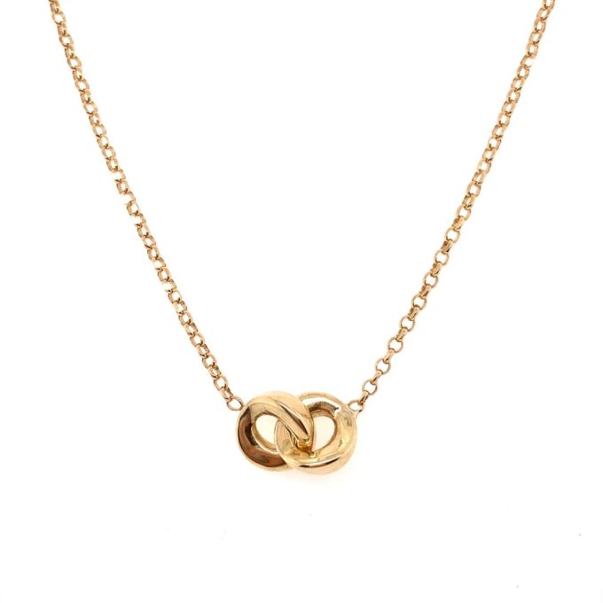Linked Pendant Gold Necklace
