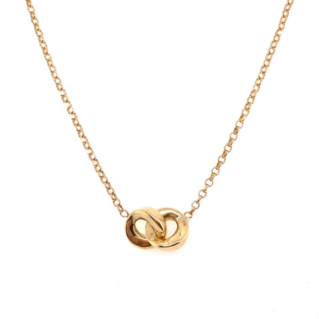 Linked Pendant Gold Necklace