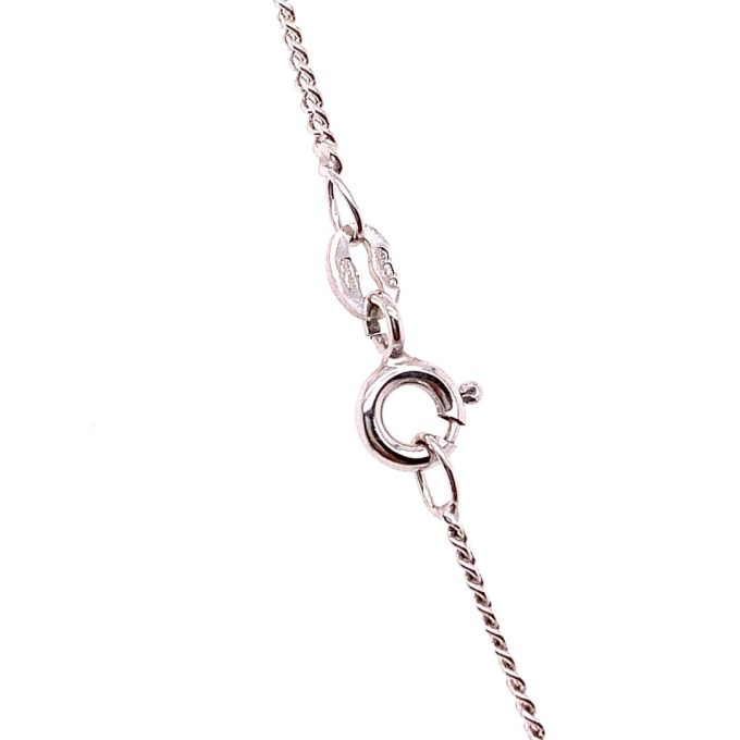 9ct White Gold Diamond Bar Necklace