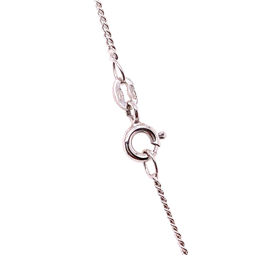 9ct White Gold Diamond Bar Necklace