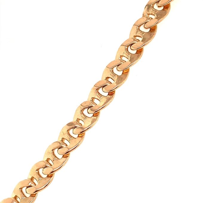 9ct Gold Flat Anchor Link Chain - 28 Inch
