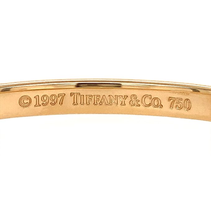 Tiffany & Co. 18ct Yellow Gold '1837' Oval Bangle