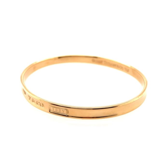 Tiffany & Co. 18ct Yellow Gold '1837' Oval Bangle