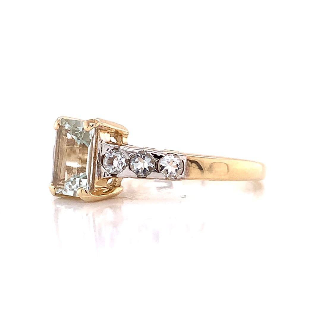 Aquamarine Solitaire Ring