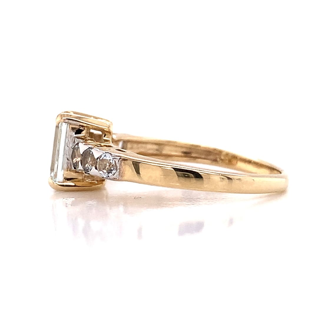 Aquamarine Solitaire Ring