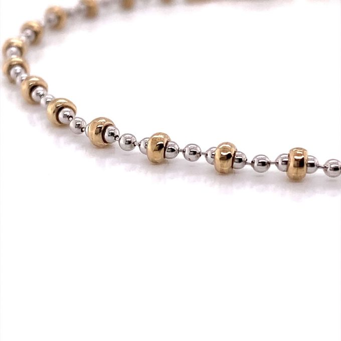9ct Two Colour Lantern Link Bracelet