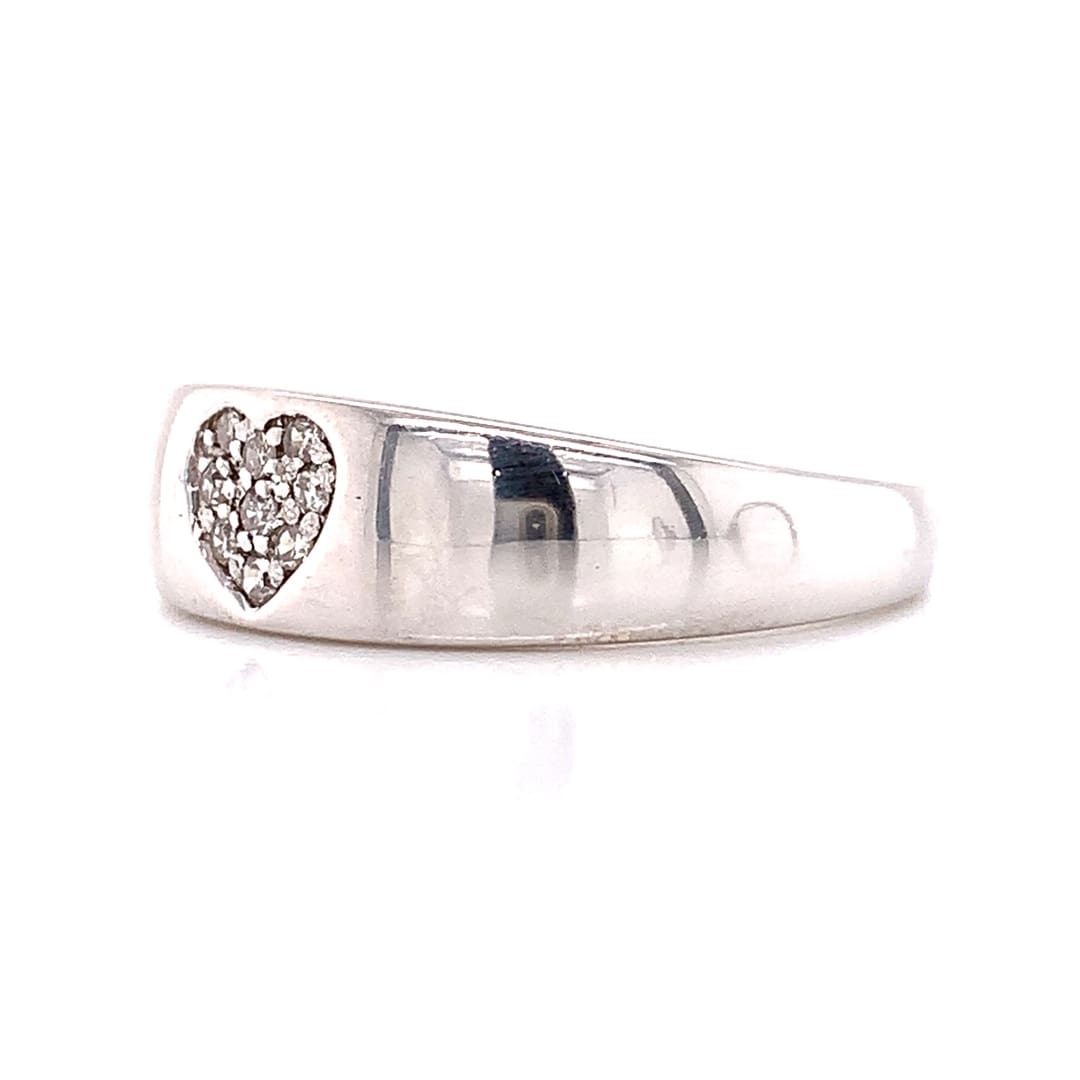Diamond Pave Heart Ring