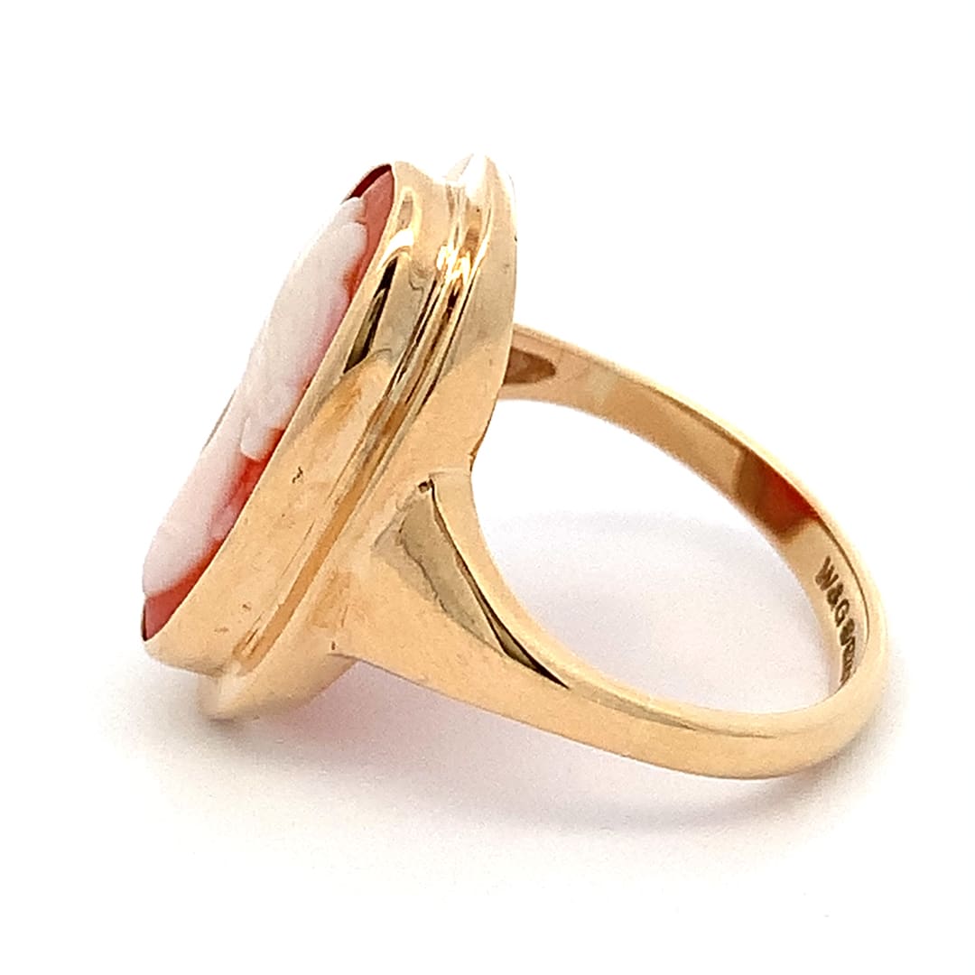 9ct Gold Tall Cameo Ring