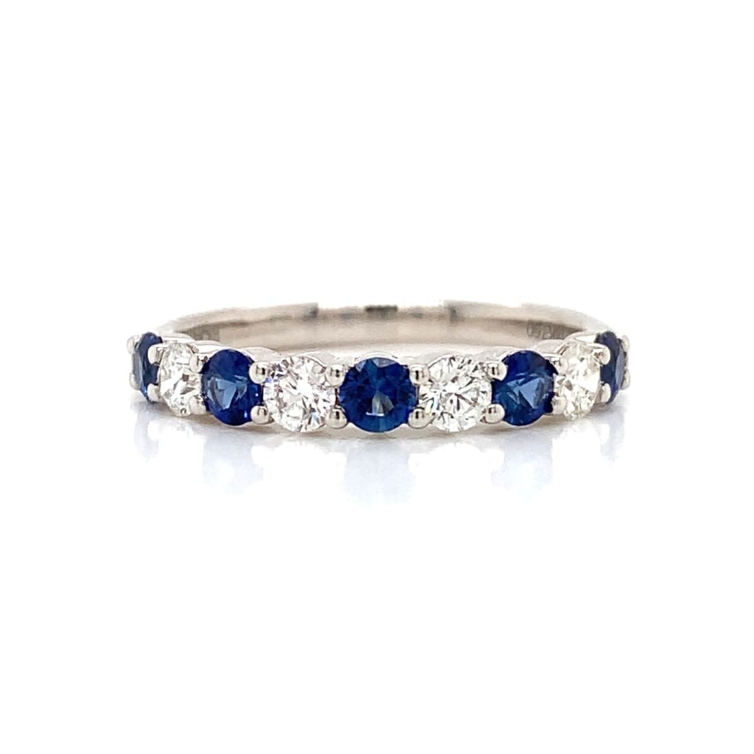Sapphire and Diamond Half Eternity Ring