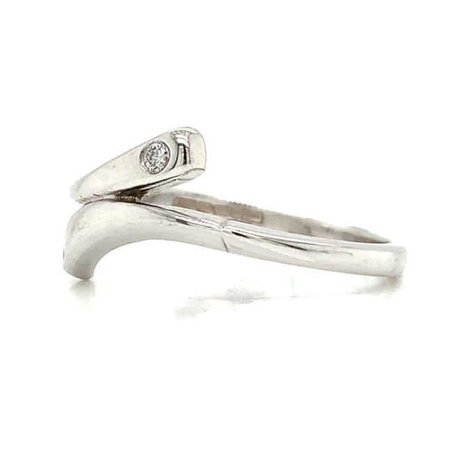 White Gold Diamond Wrap-Over Ring