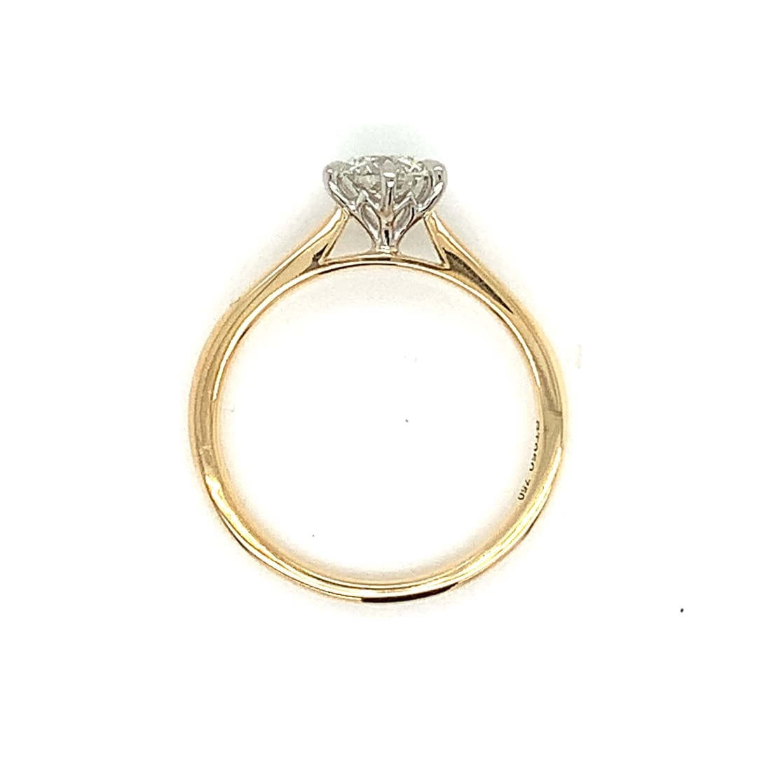 0.73ct Diamond 18ct & Platinum Solitaire Ring