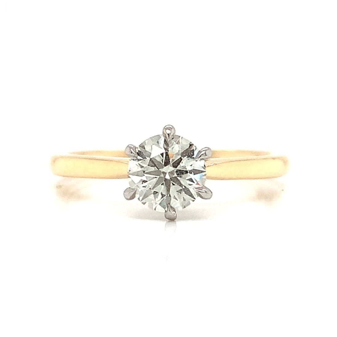 0.73ct Diamond 18ct & Platinum Solitaire Ring