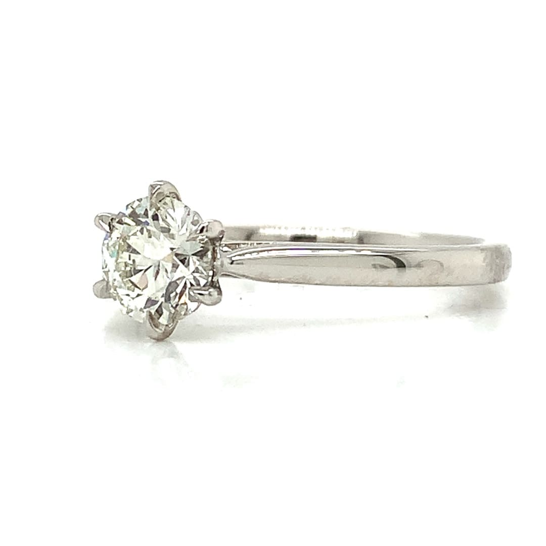 0.74ct Diamond Platinum Solitaire Ring