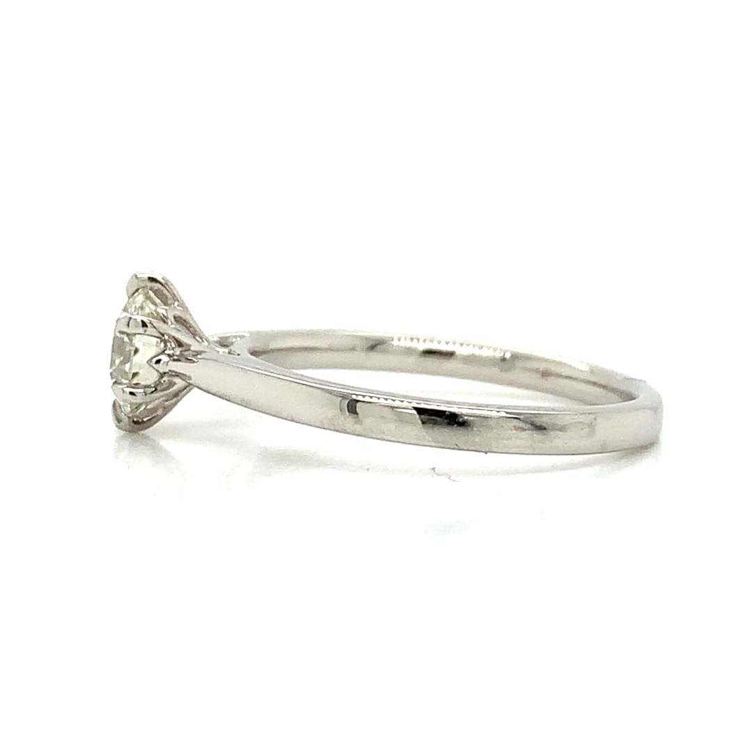 0.74ct Diamond Platinum Solitaire Ring