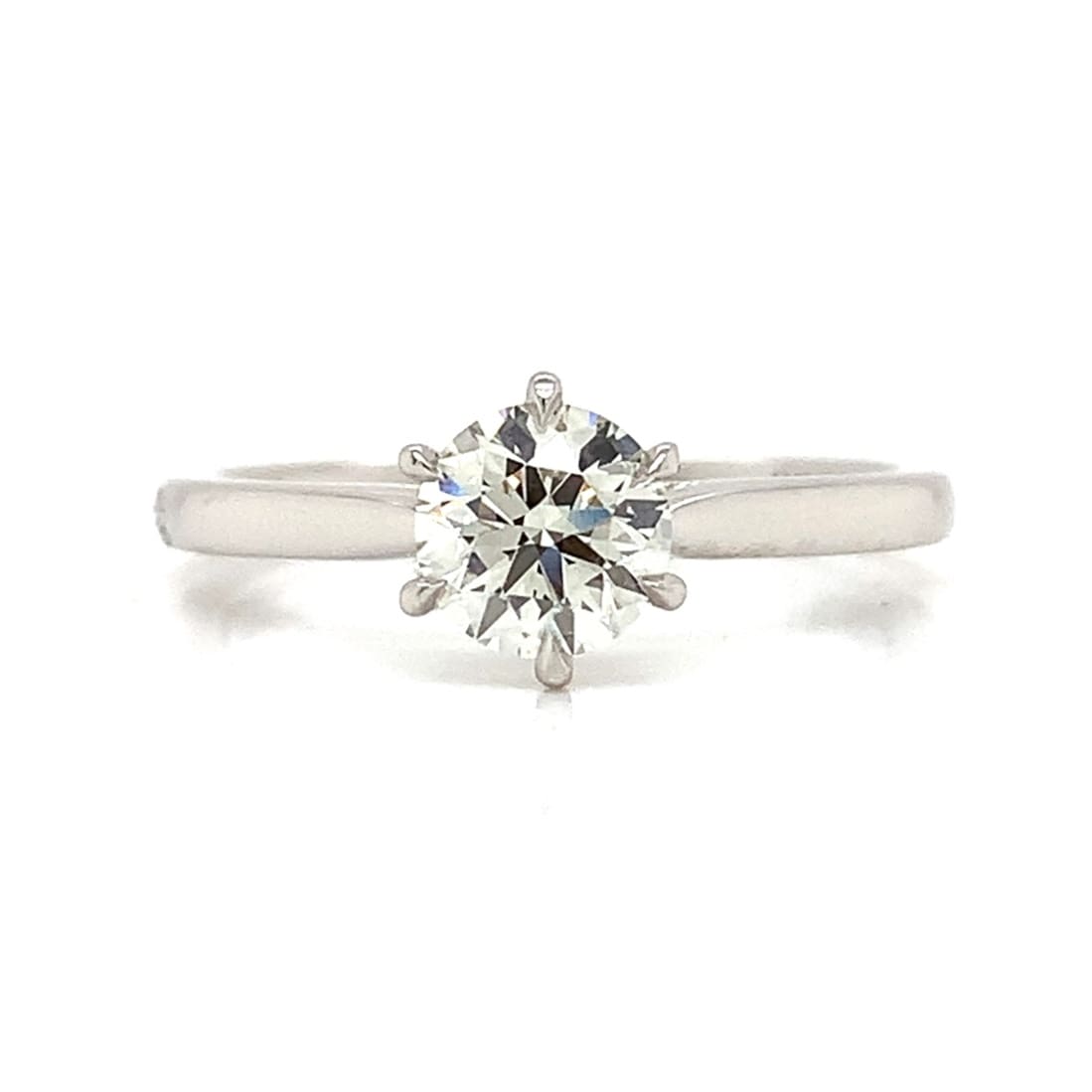 0.74ct Diamond Platinum Solitaire Ring