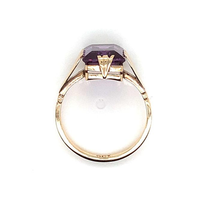 Vintage Step Cut Amethyst Ring