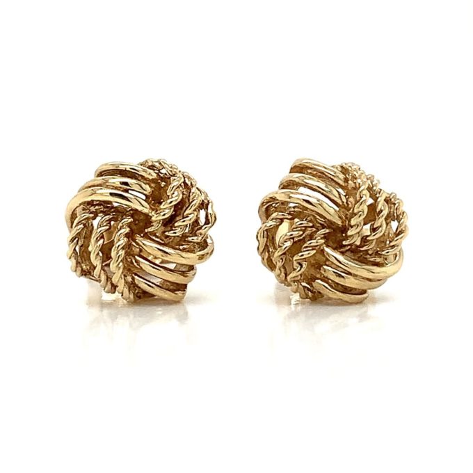 9ct Gold Knot Stud Earrings