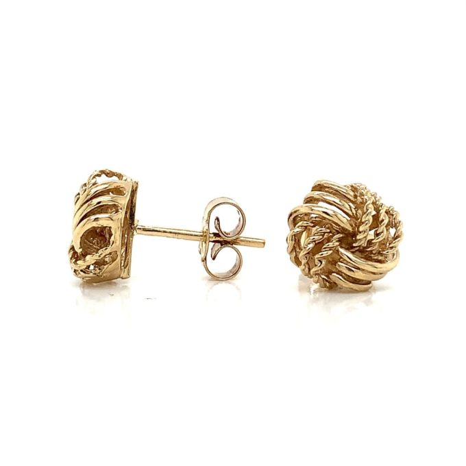 9ct Gold Knot Stud Earrings