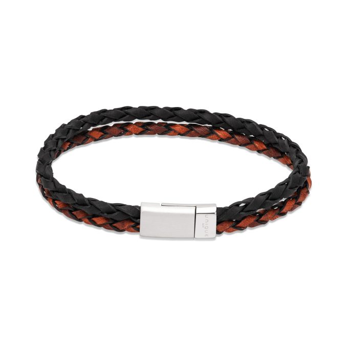 Unique Brown & Black Leather Bracelet