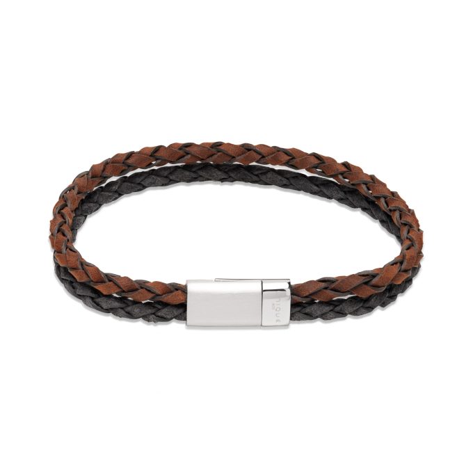 Unique Brown & Sesame Leather Bracelet