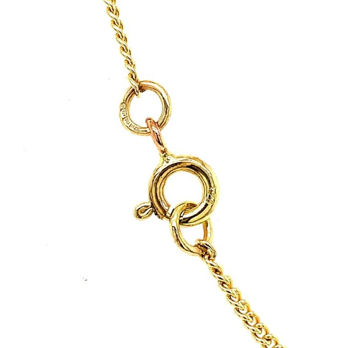 9ct Gold Curb Link Pendant Chain - 18 Inch