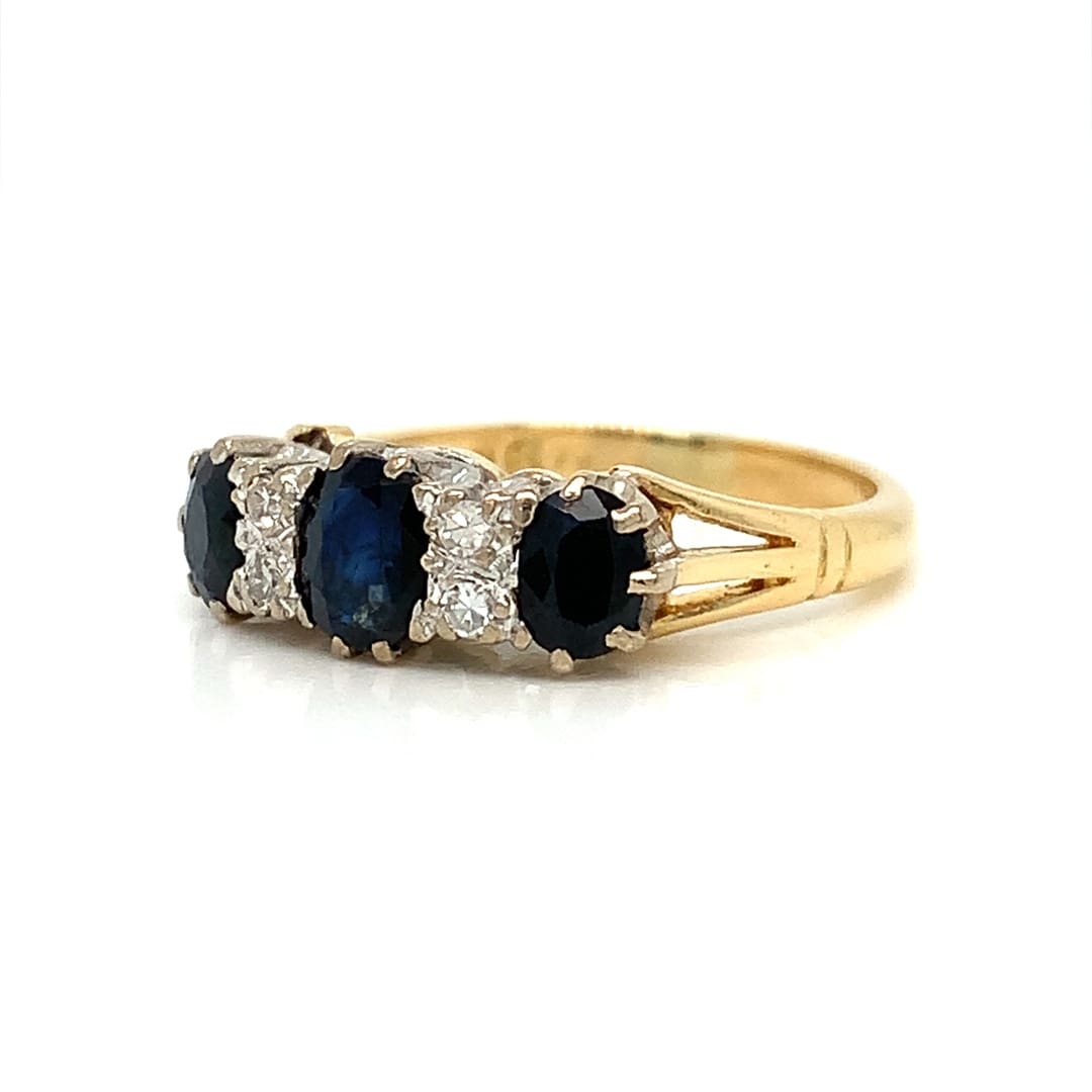 Sapphire and Diamond 18ct Gold Ring