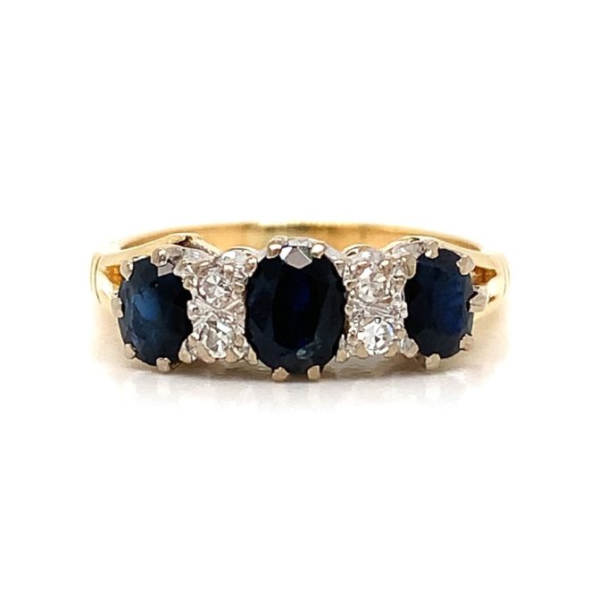 Sapphire and Diamond 18ct Gold Ring