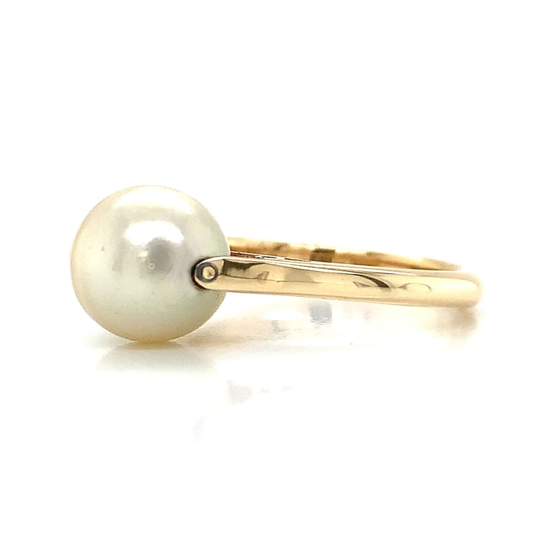 9ct Gold Spinning Pearl Dress Ring