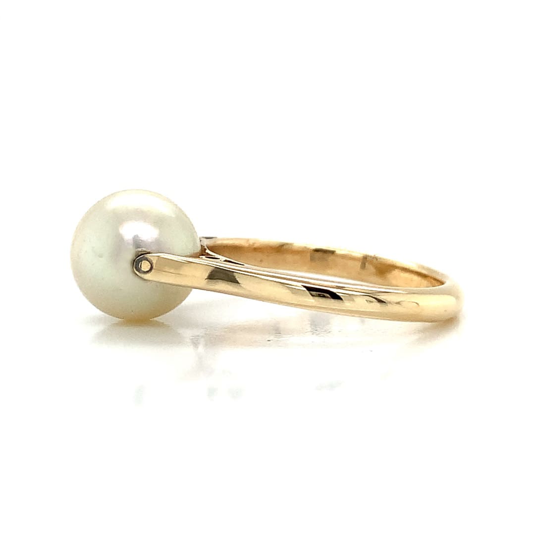9ct Gold Spinning Pearl Dress Ring