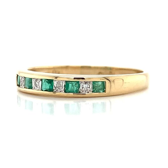 Emerald and Diamond Eternity Ring